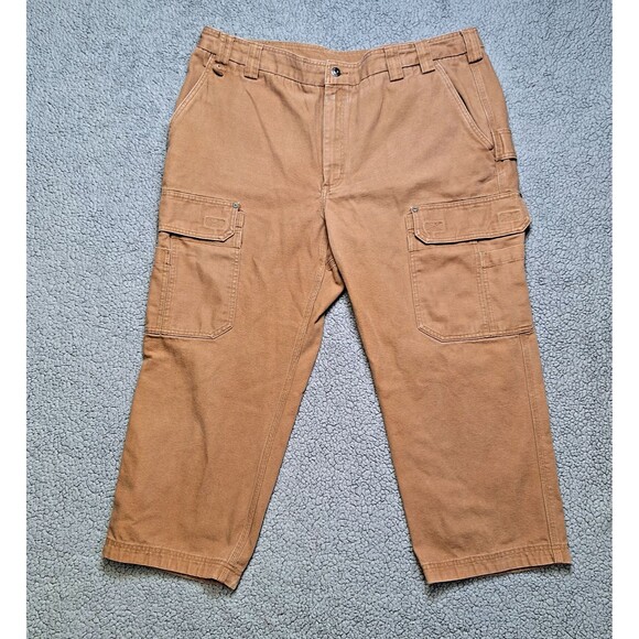 Duluth Trading Cargo Pants Mens 44x28 (actual 43x25.25) Workwear Heavy Canvas - Picture 1 of 15
